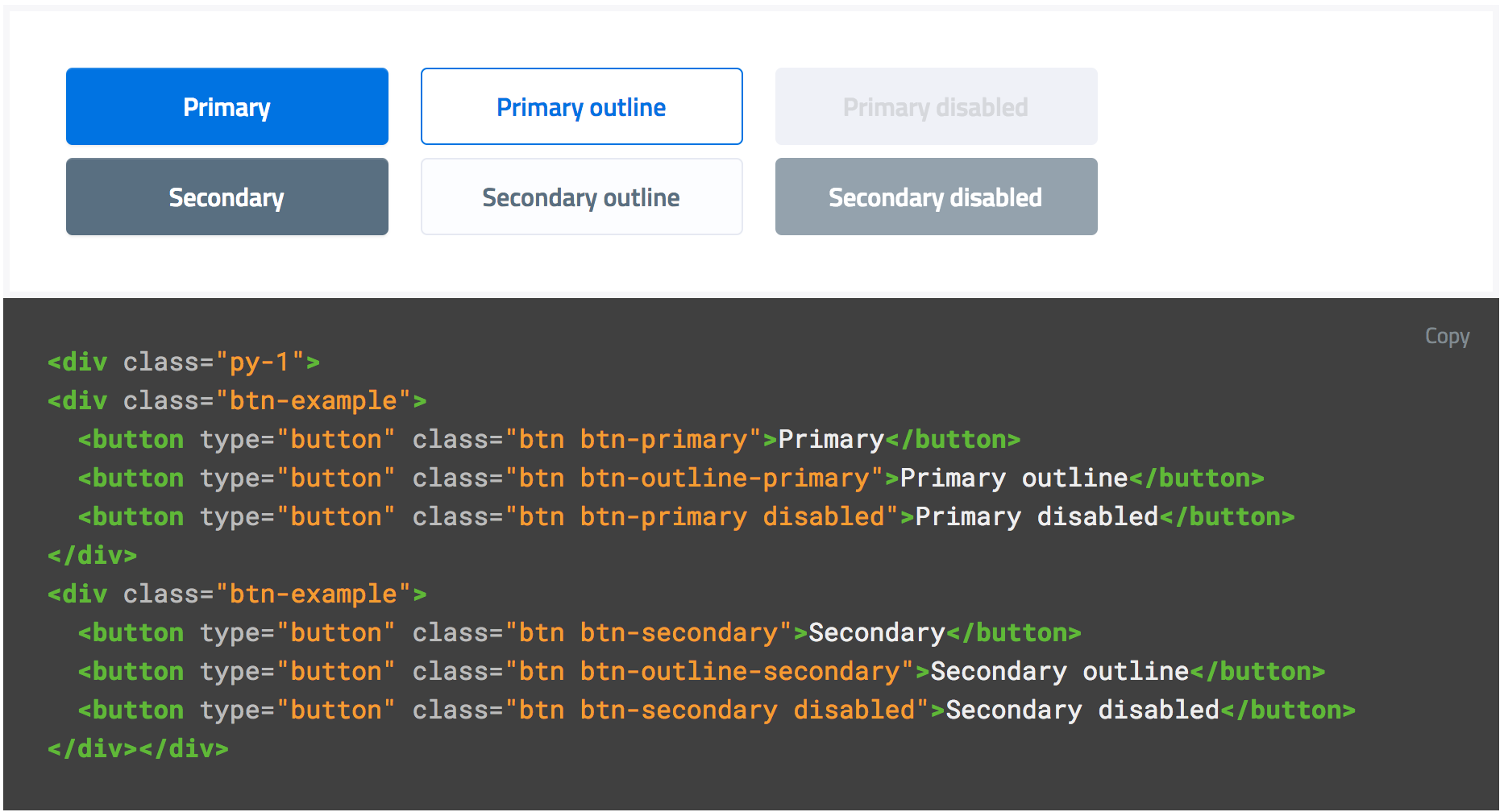 Un esempio del componente Bottone di Bootstrap Italia.